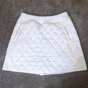 Prana Puffy Sherpa fleece skirt - winter chic outer layer skirt